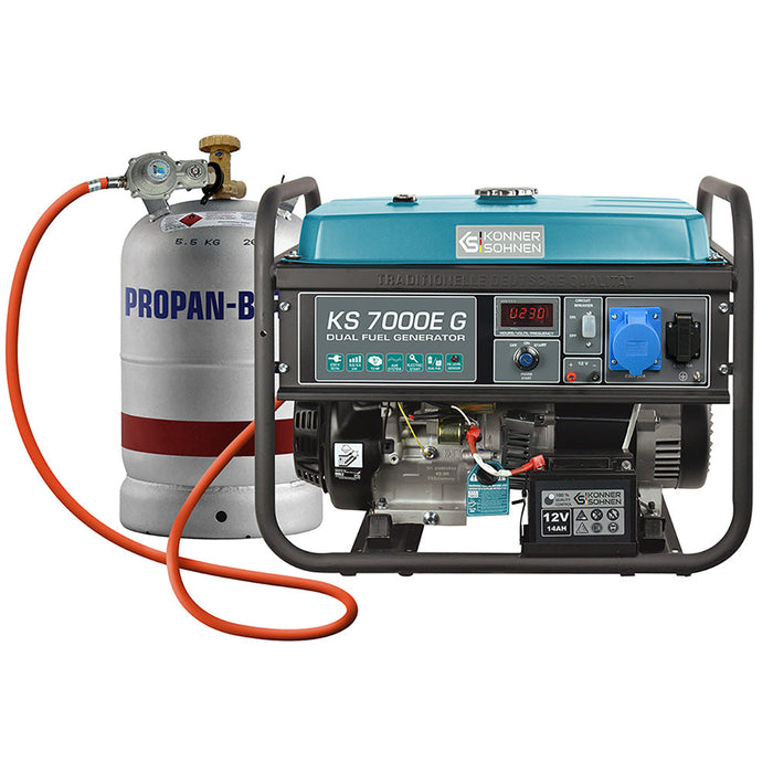Könner & Söhnen KS 7000E G 5,5 kW 230 V | LPG / Benzyna